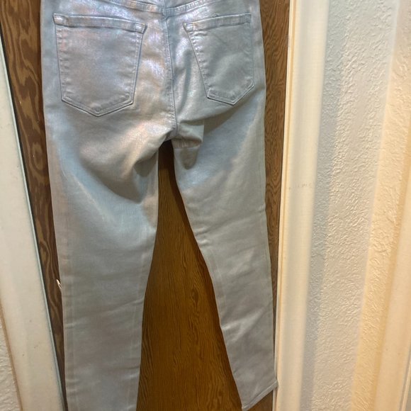 J Brand Iridescent Silverspoon Skinny Jeans Size 24 - Picture 4 of 9